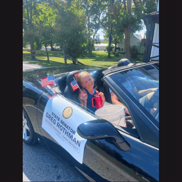 4-H club members, Boy Scouts, first responders and elected officials in patriotic attire along with fire trucks from across Perry County, tractors, and convertible cars decorated with American flags, took part in the Landisburg America250 parade.