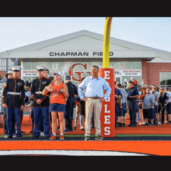 Slideshow of Senator Rothman at a football game