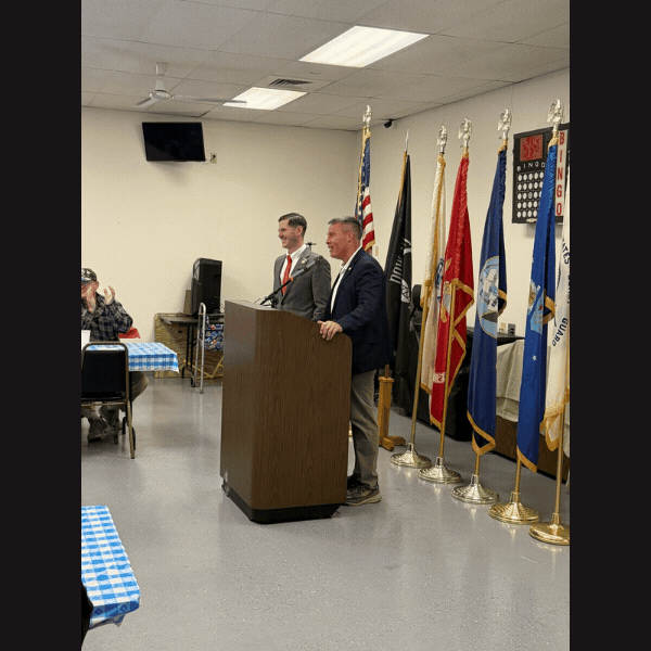 Sen. Rothman greets and thanks veterans for their service at Halifax VFW Post 5750